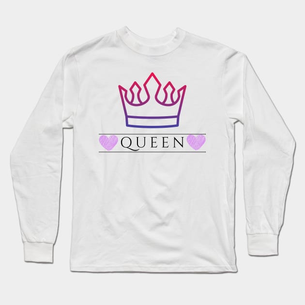 Queen purple, Queen pink, Queen Long Sleeve T-Shirt by BabyAtlantis